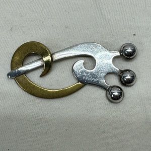 LATON Taxco Vintage Mexico 925 Sterling Silver Pin Brooch TR-14